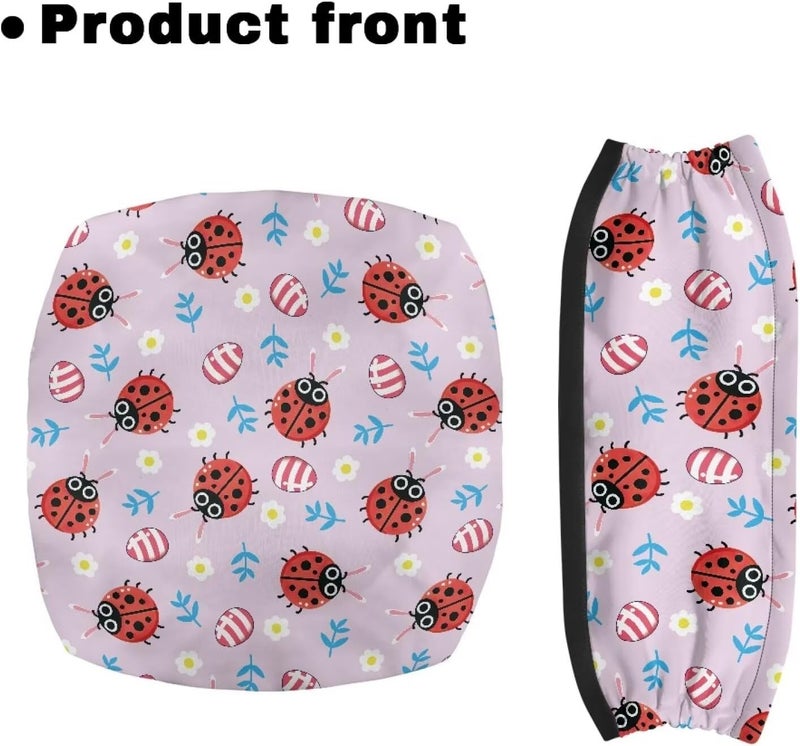 Vanideaoty Ladybug Walker Accessories Flower Accessories for Rollator Soft and Breathable Drive Rollator Decor for Seniors with Seat Gift Covers - Image 2